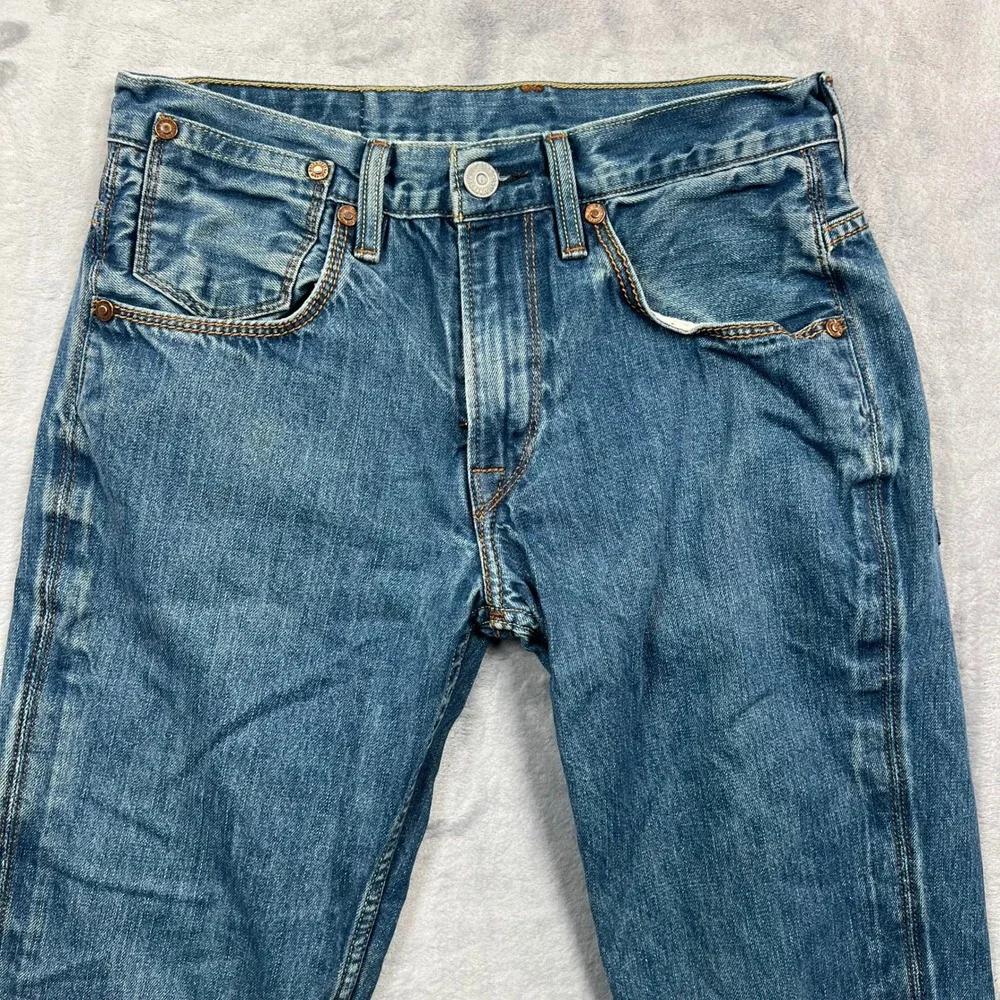 Levi's 511 Slim Fit Jeans Mens 30x31 Blue Medium Wash Denim Distressed